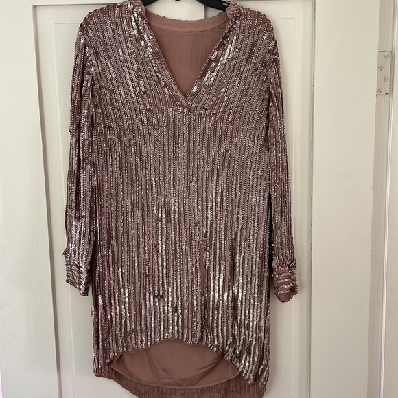 Show Me Your Mumu Tan Roscoe Sequin & Beaded Dress - Picture 6 of 11